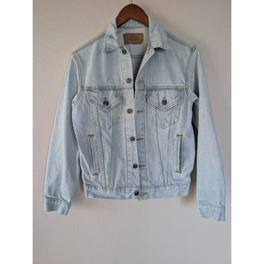 Vintage 80s Levi's 70506 Denim Trucker Jacket Men's Small Light Wash WPL 423